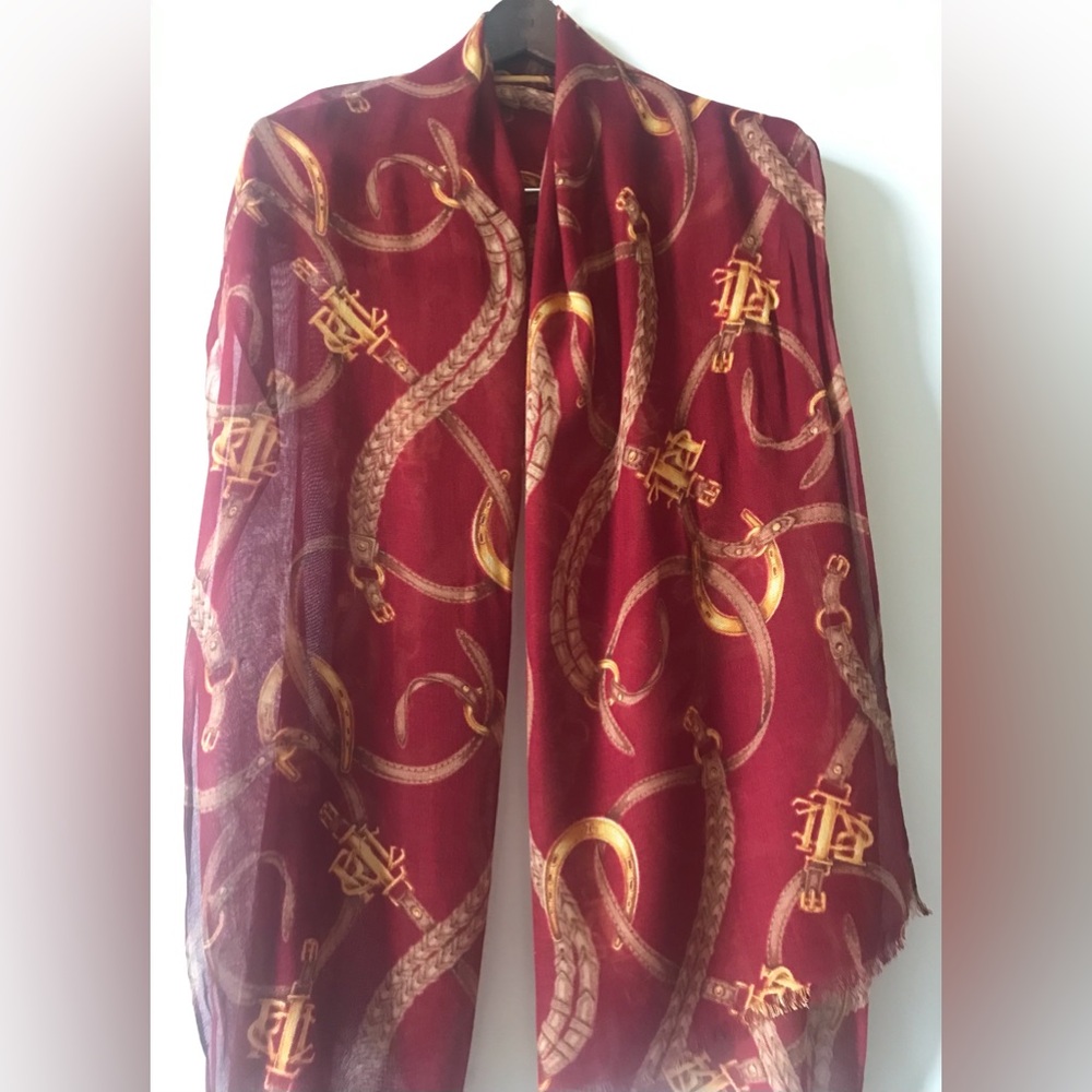 Lauren Ralph Lauren equestrian logo signature scarf